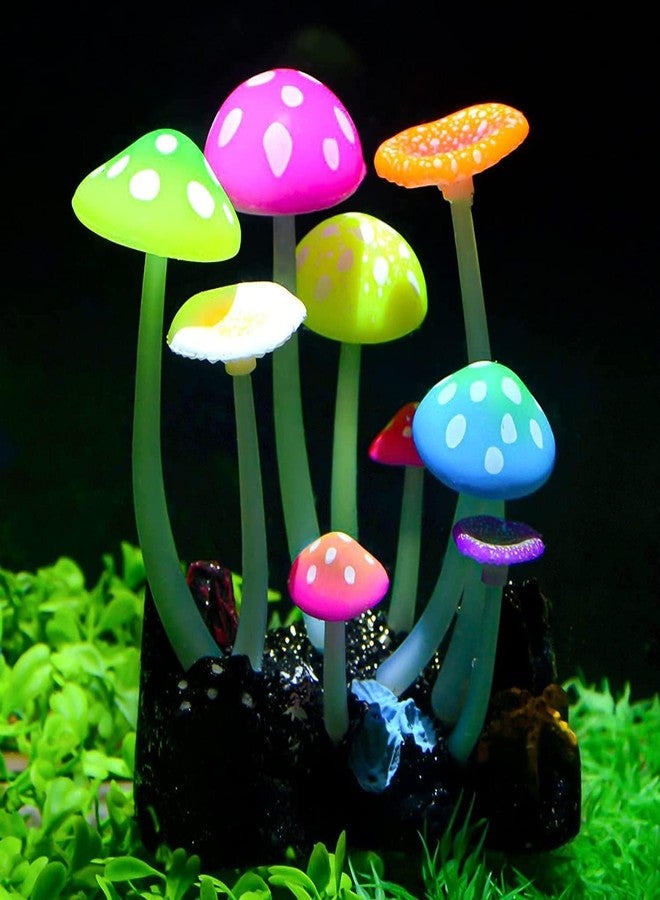 VAYINATO Petzlifeworld Glowing Mushroom Artificial Silicon Ornament Decoration for Aquairum - Image 1